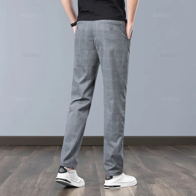Plaid Stretch Pants