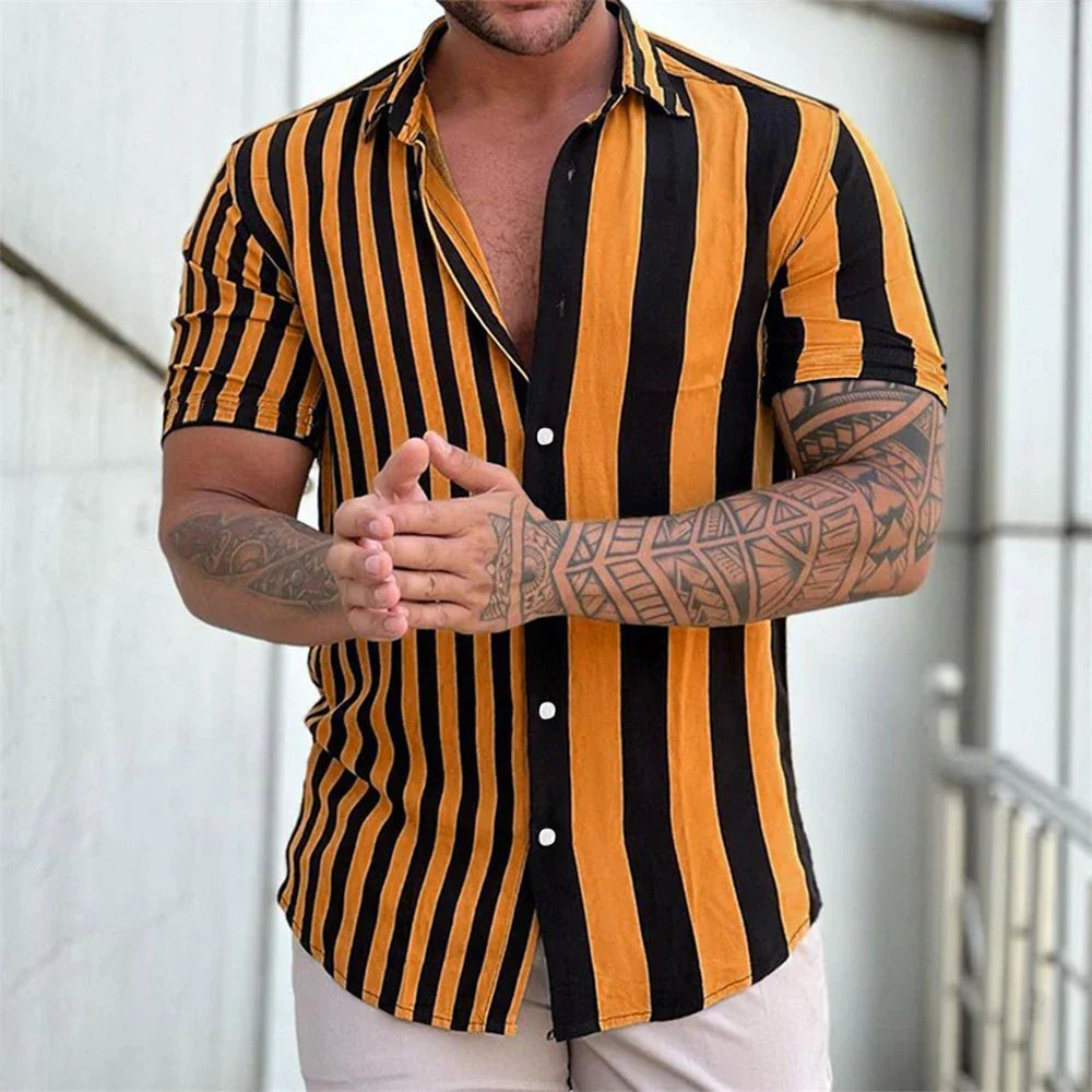 Striped Short Sleeved Summer Shirt