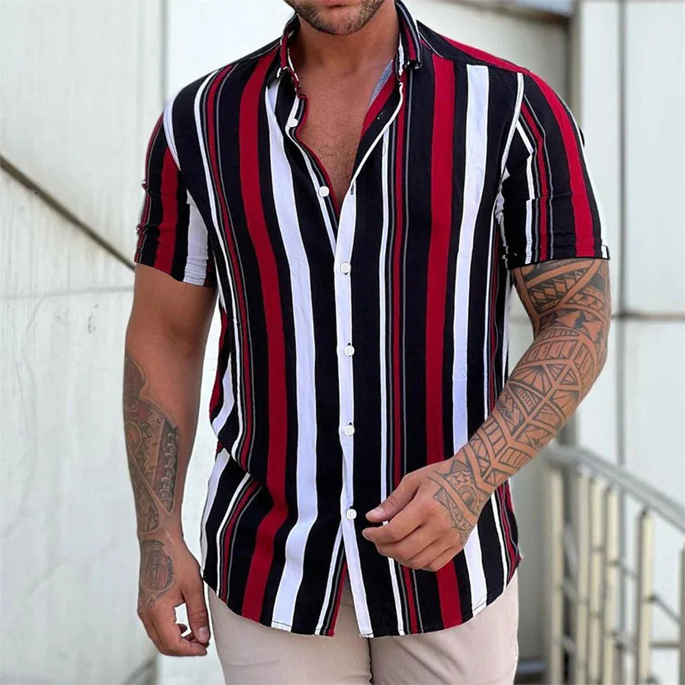 Striped Short Sleeved Summer Shirt