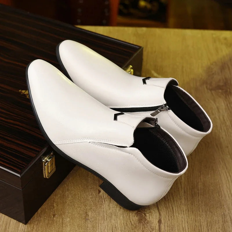 Beckett Leather Boots With Zipper