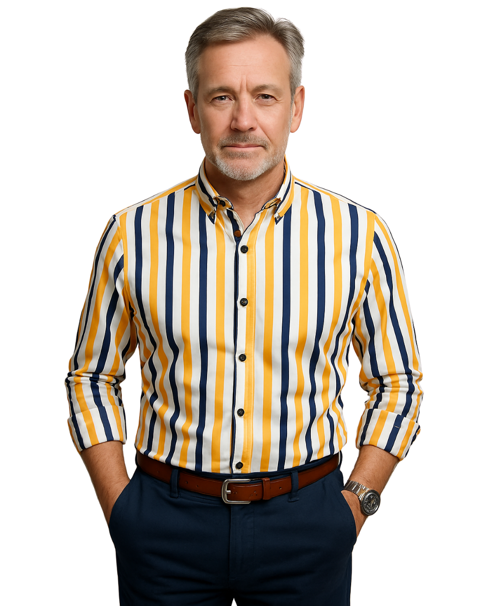 Cazotti - Casual Striped Men's Shirt