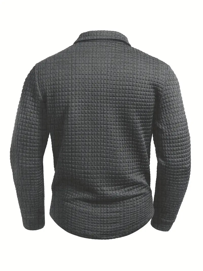 Ribbed Polo Sweater