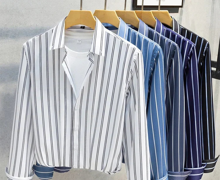 Cazotti - Elegant Striped Men's Shirt