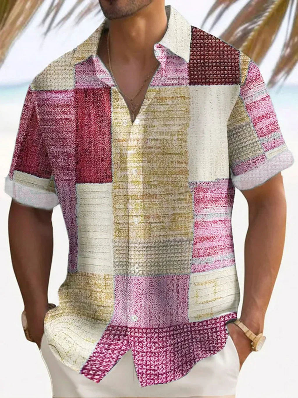 Elegant Patchwork Shirt