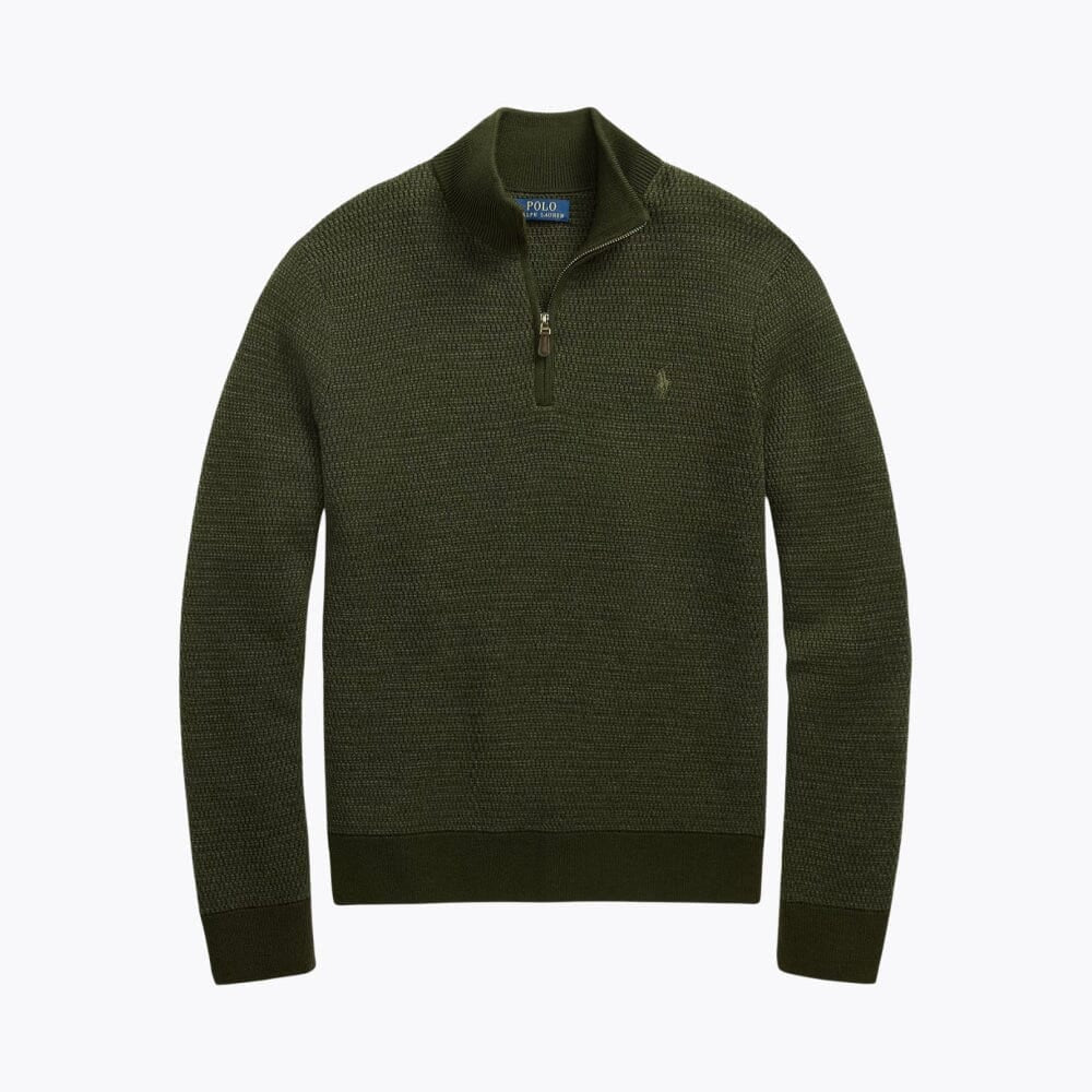 Washable Wool Quarter-Zip Sweater